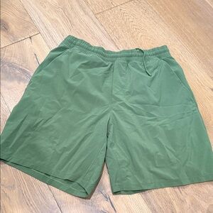 lululemon Pace Breaker Olive Athletic Shorts